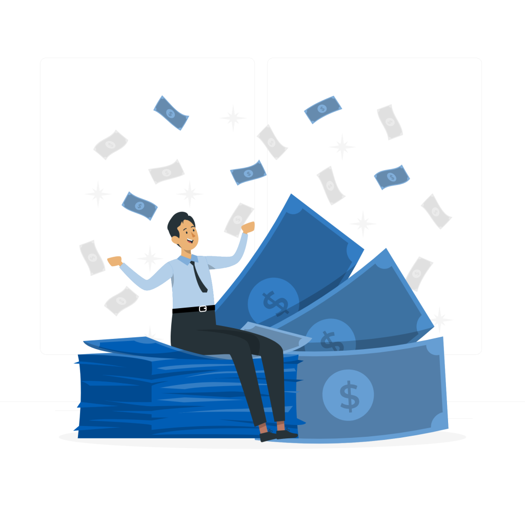 A person chasing money with AI, representing unrealistic betting expectations