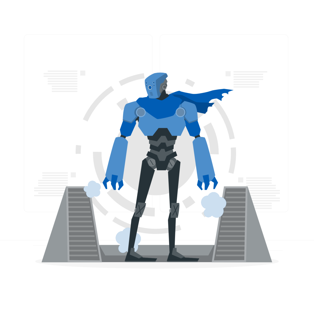 a robot automating a betting process with human oversight