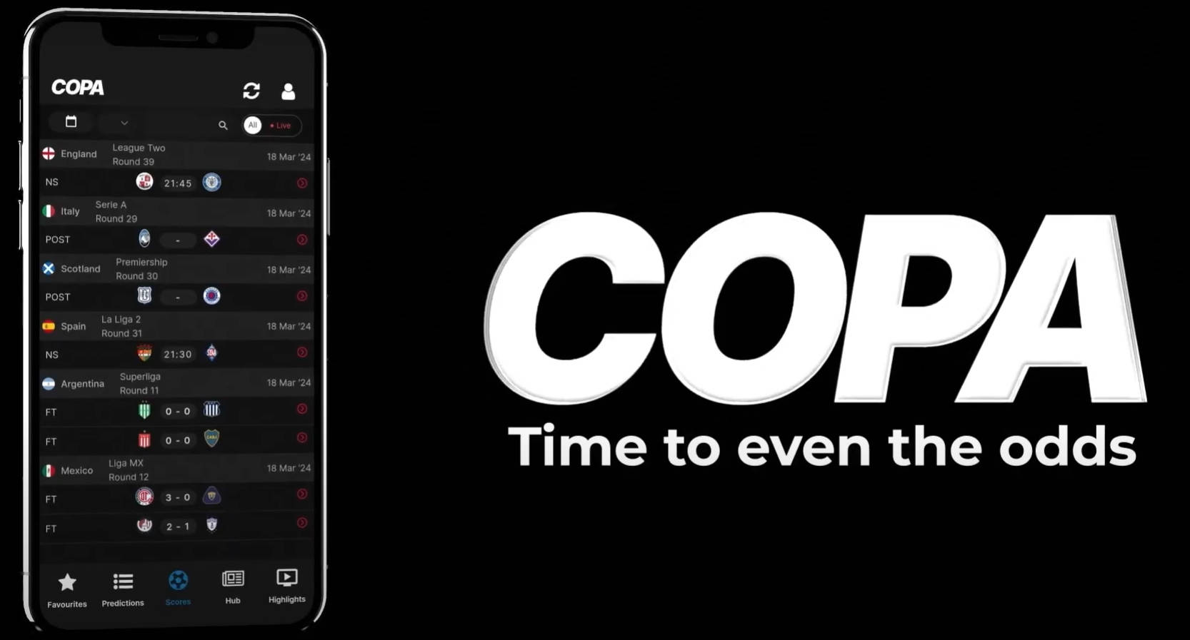 COPA-sports prediction